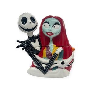 NWT Nightmare Before Christmas Jack, Sally, and Zero Ceramic Jar – 10” Tall